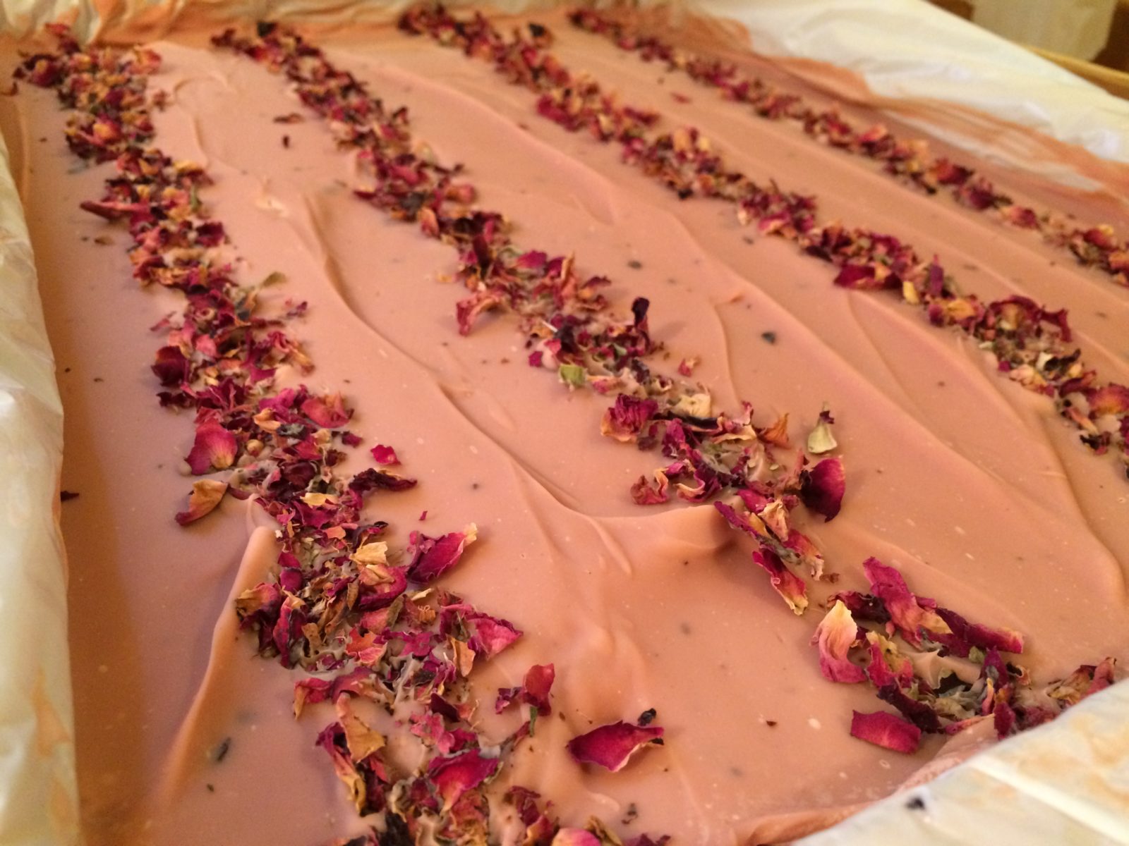 rose colored essential oil custom soap by old factory