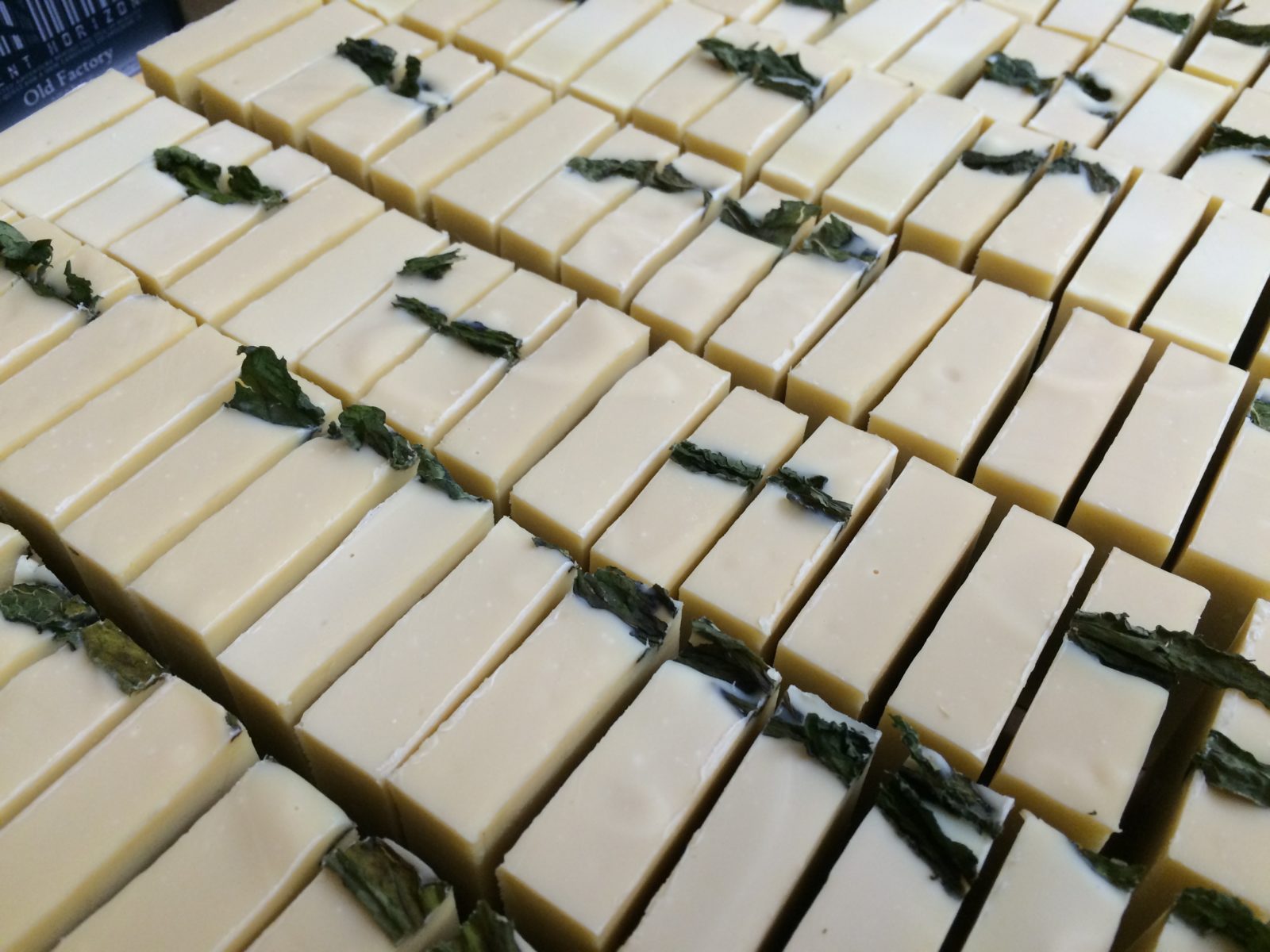 spearmint and lime essential oil custom soaps by old factory made in blanco texas