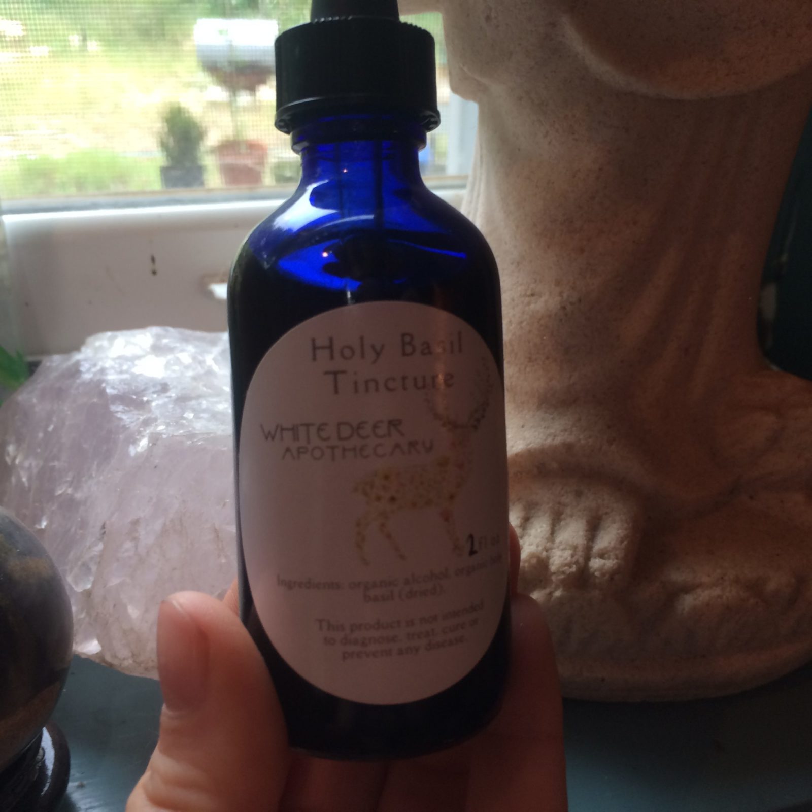 Holy Basil Tincture from White Deer Apothecary Austin Herbalist