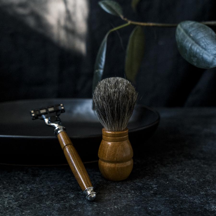 Texas Monthly Magazine Teak and Stainless Steel Razor by Old Factory