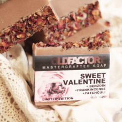 Valentines Day Limited Edition Soap by Old Factory with Patchouli, Frankincense, Benzoin and Rose Petals