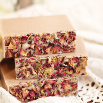 Valentines Day Limited Edition Soap by Old Factory with Patchouli, Frankincense, Benzoin and Rose Petals Blanco TExas