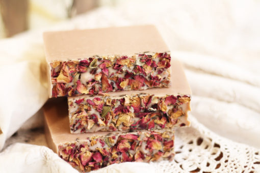 Valentines Day Limited Edition Soap by Old Factory with Patchouli, Frankincense, Benzoin and Rose Petals Blanco TExas