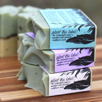 Old Factory Limited Edition Organic Soap Spring Scent Plantable Label