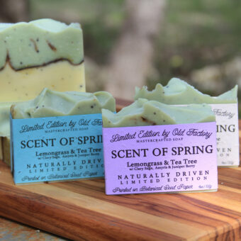 Old Factory Limited Edition Organic Soap Spring Scent Plantable Label
