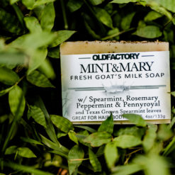 Mint and Mary goats milk soap by old factory blanco texas