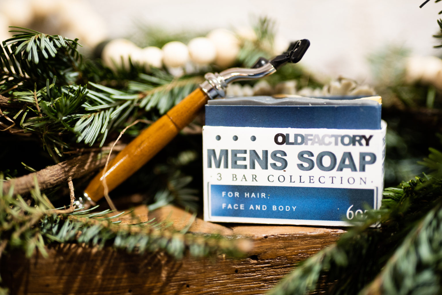 Mens Soap Sampler by Old Factory Handmade Natural Soap for Men