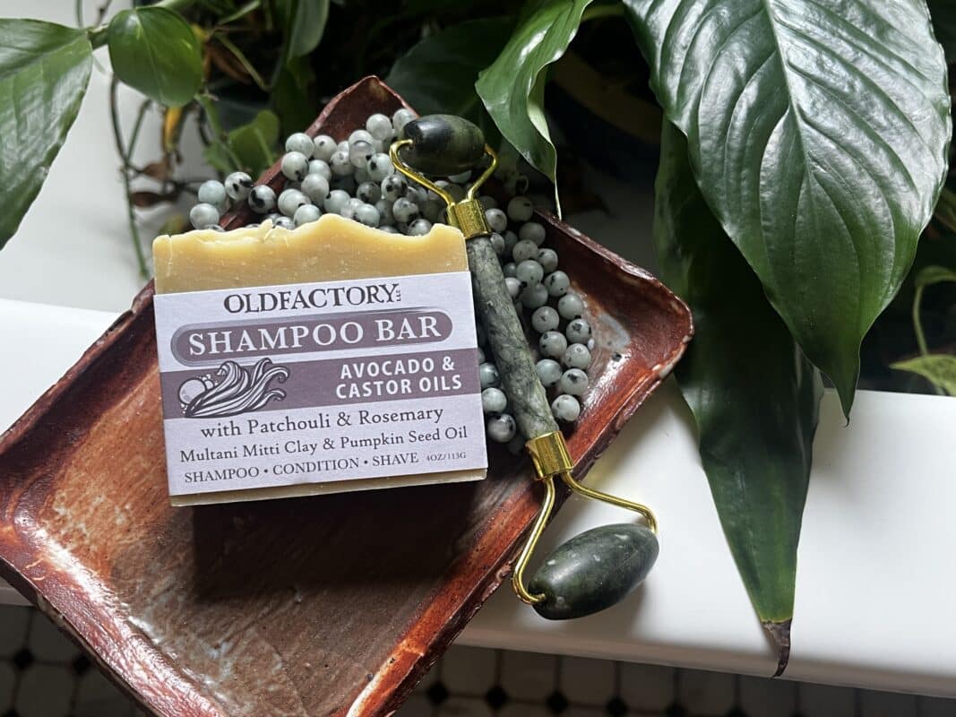 Organic shampoo bar old factory soap hot springs north carolina featuring organic avocado oil and organic castor oil